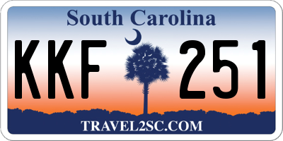 SC license plate KKF251