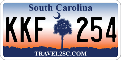 SC license plate KKF254