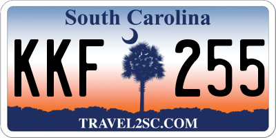 SC license plate KKF255