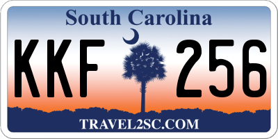 SC license plate KKF256