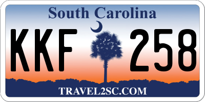 SC license plate KKF258