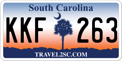 SC license plate KKF263