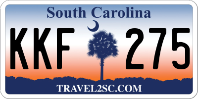 SC license plate KKF275