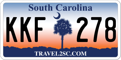 SC license plate KKF278