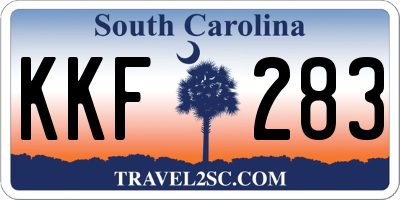 SC license plate KKF283
