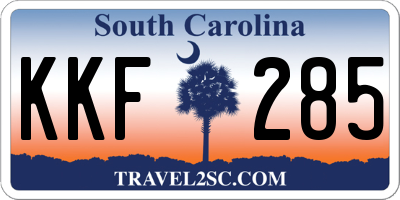 SC license plate KKF285