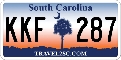 SC license plate KKF287