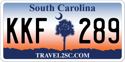 SC license plate KKF289