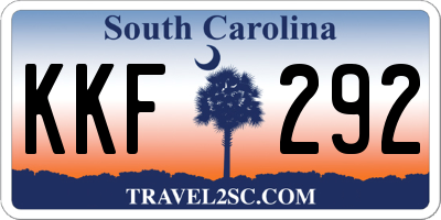 SC license plate KKF292
