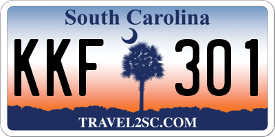 SC license plate KKF301