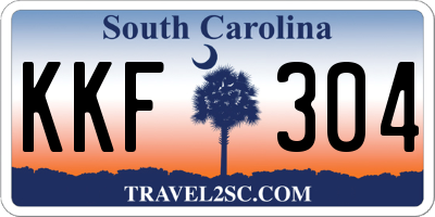 SC license plate KKF304