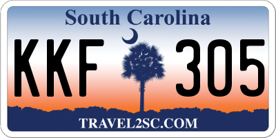 SC license plate KKF305