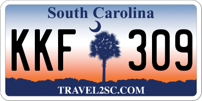 SC license plate KKF309
