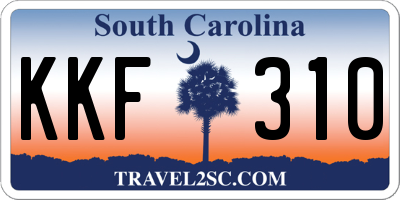 SC license plate KKF310