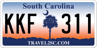 SC license plate KKF311