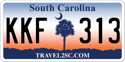 SC license plate KKF313