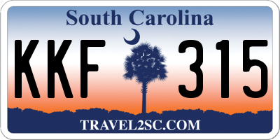 SC license plate KKF315