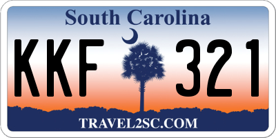 SC license plate KKF321