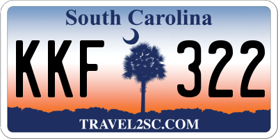 SC license plate KKF322