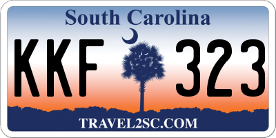 SC license plate KKF323
