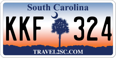 SC license plate KKF324