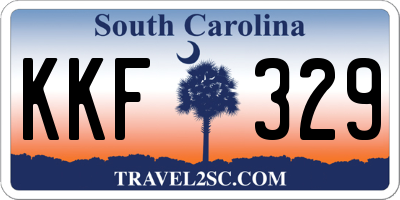 SC license plate KKF329