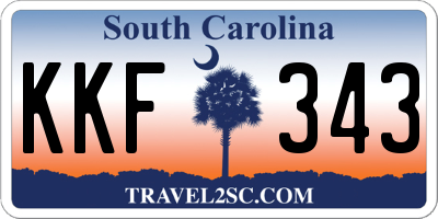 SC license plate KKF343