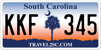 SC license plate KKF345