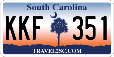 SC license plate KKF351