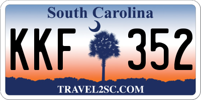 SC license plate KKF352