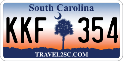 SC license plate KKF354
