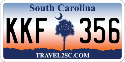 SC license plate KKF356