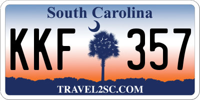 SC license plate KKF357