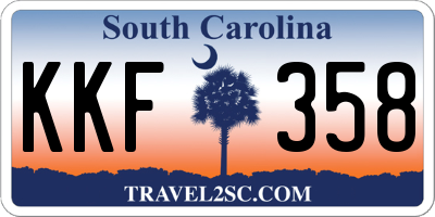 SC license plate KKF358