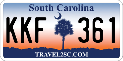 SC license plate KKF361