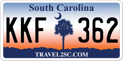 SC license plate KKF362