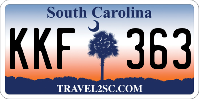 SC license plate KKF363