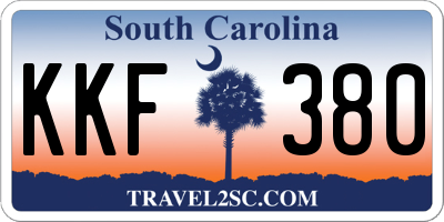 SC license plate KKF380