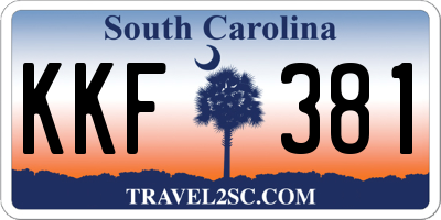 SC license plate KKF381