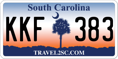 SC license plate KKF383