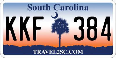 SC license plate KKF384