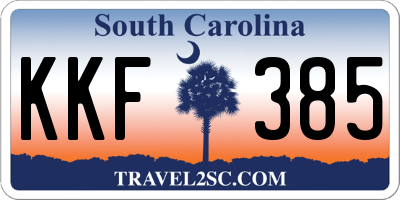 SC license plate KKF385