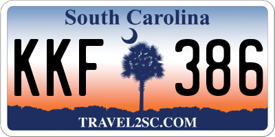 SC license plate KKF386