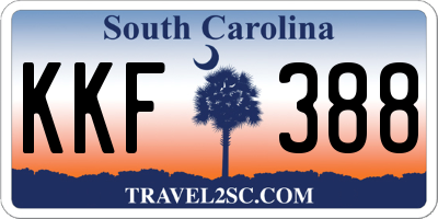 SC license plate KKF388