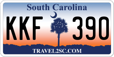 SC license plate KKF390
