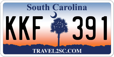SC license plate KKF391