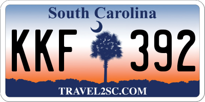 SC license plate KKF392