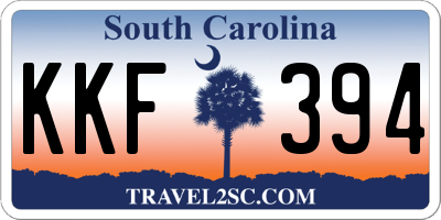 SC license plate KKF394