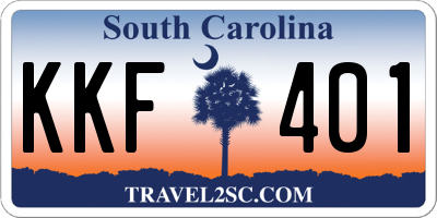 SC license plate KKF401
