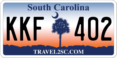 SC license plate KKF402